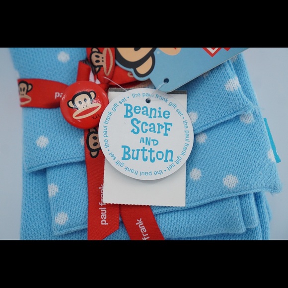 Paul Frank Julius Monkey Beanie Scarf and Button - Picture 5 of 10